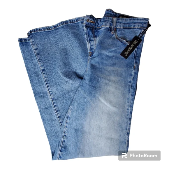 Blanknyc Wide Leg jeans womens size 26 button fly blue denim nwt - Picture 9 of 9